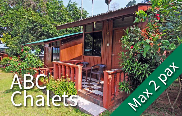 ABC CHALETS - Garden view Chalet Standard（木造バンガロータイプ） - 1 x ダブルベッド